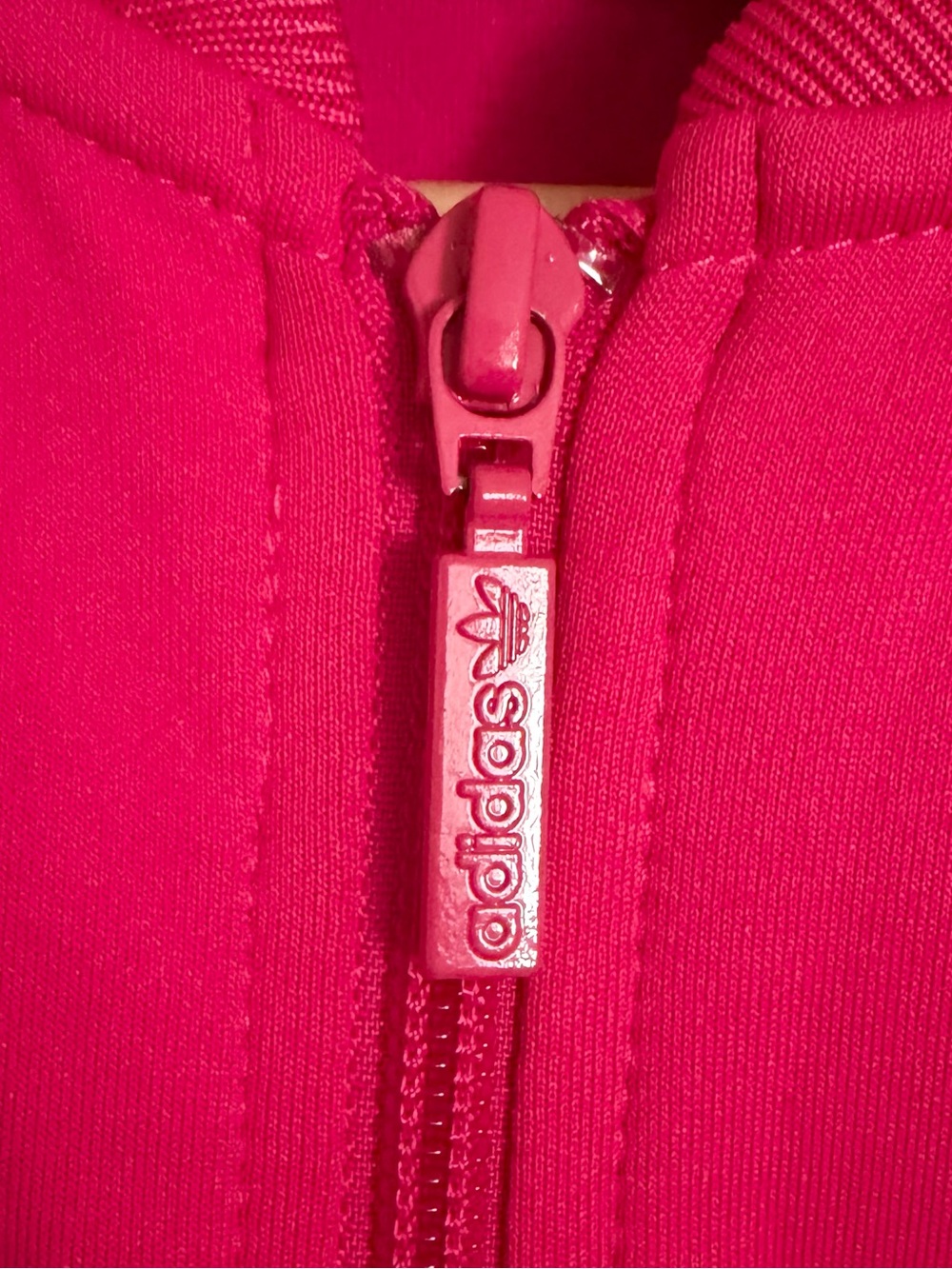 Adidas Hot Pink Track Jacket Women’s Y2K Athleisure 3 Stripes XXSmall - Picture 6 of 11
